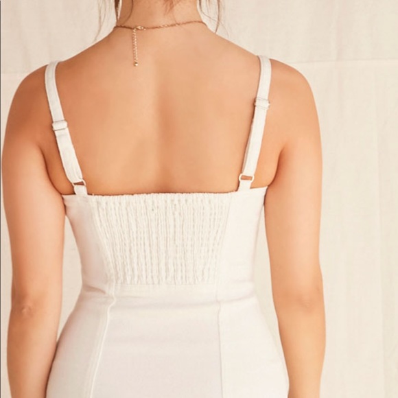 (SOLD) Forever 21 Lace Trim Buttoned Denim Dress - Picture 2 of 5